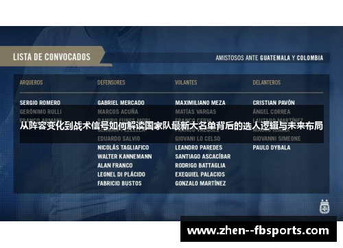 从阵容变化到战术信号如何解读国家队最新大名单背后的选人逻辑与未来布局
